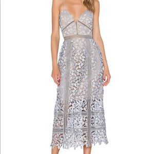 Self Portrait Arabella midi dress lilac 2